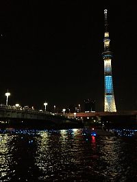 World & Travel: River of light with electronic LED fireflies, Sumida river, Tokyo