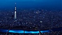 World & Travel: River of light with electronic LED fireflies, Sumida river, Tokyo