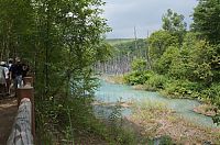 World & Travel: Aoiike, Blue Pond, Biei, Shirogane Onsen, Kamikawa (Ishikari) District, Hokkaido, Japan