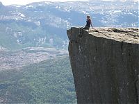 World & Travel: Preikestolen, Hyvlatonnå, Preacher's Pulpit Rock, Lysefjorden, Forsand, Ryfylke, Norway