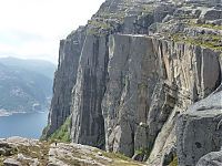 World & Travel: Preikestolen, Hyvlatonnå, Preacher's Pulpit Rock, Lysefjorden, Forsand, Ryfylke, Norway