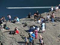 World & Travel: Preikestolen, Hyvlatonnå, Preacher's Pulpit Rock, Lysefjorden, Forsand, Ryfylke, Norway