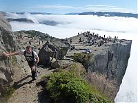 World & Travel: Preikestolen, Hyvlatonnå, Preacher's Pulpit Rock, Lysefjorden, Forsand, Ryfylke, Norway