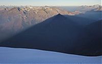 World & Travel: Phantom pyramid mountain, Mount Rocciamelone, Susa Valley, Italy