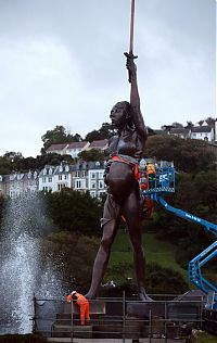 TopRq.com search results: Verity bronze statue of a pregnant woman by Damien Hirst, North Devon, United Kingdom