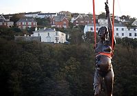 World & Travel: Verity bronze statue of a pregnant woman by Damien Hirst, North Devon, United Kingdom
