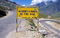 World & Travel: Leh–Manali Highway road signs, Jammu - Kashmir - Himachal Pradesh states, India