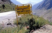World & Travel: Leh–Manali Highway road signs, Jammu - Kashmir - Himachal Pradesh states, India