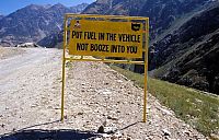 World & Travel: Leh–Manali Highway road signs, Jammu - Kashmir - Himachal Pradesh states, India