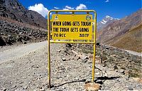 World & Travel: Leh–Manali Highway road signs, Jammu - Kashmir - Himachal Pradesh states, India