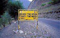 World & Travel: Leh–Manali Highway road signs, Jammu - Kashmir - Himachal Pradesh states, India