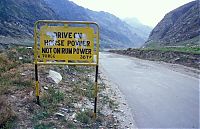 World & Travel: Leh–Manali Highway road signs, Jammu - Kashmir - Himachal Pradesh states, India