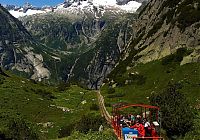 World & Travel: Gelmerbahn funicular railway, Handeck, Bern, Switzerland