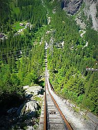 World & Travel: Gelmerbahn funicular railway, Handeck, Bern, Switzerland