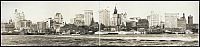 World & Travel: History: Panoramic black and white photos of New York City, 1902-1913, United States