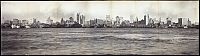 World & Travel: History: Panoramic black and white photos of New York City, 1902-1913, United States