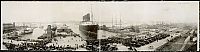 World & Travel: History: Panoramic black and white photos of New York City, 1902-1913, United States