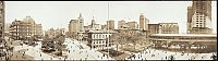 World & Travel: History: Panoramic black and white photos of New York City, 1902-1913, United States