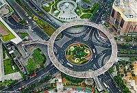 World & Travel: Lujiazui Pedestrian Bridge, Pudong district, Shanghai, China