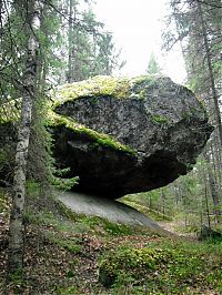 World & Travel: Kummakivi strange rock, Valtola, Southern Savonia, Finland