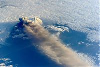 World & Travel: volcano from space