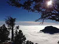 World & Travel: Grand Canyon covered in fog, Arizona, United States