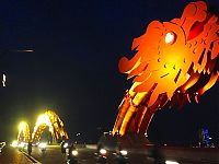 World & Travel: Dragon Bridge, Cầu Rồng, River Hàn at Da Nang, Vietnam