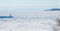 TopRq.com search results: The Great Lakes frozen, Canada–United States border, North America