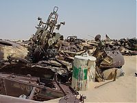 World & Travel: Highway of Death tank graveyard, Highway 80, Kuwait City, Kuwait