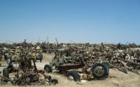 World & Travel: Highway of Death tank graveyard, Highway 80, Kuwait City, Kuwait