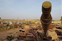 World & Travel: Highway of Death tank graveyard, Highway 80, Kuwait City, Kuwait