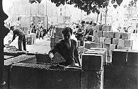 World & Travel: History: 1961 Construction of Berlin Wall barrier, Berlin, Germany