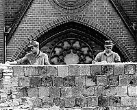 World & Travel: History: 1961 Construction of Berlin Wall barrier, Berlin, Germany