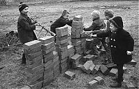 World & Travel: History: 1961 Construction of Berlin Wall barrier, Berlin, Germany