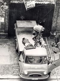 World & Travel: History: 1961 Construction of Berlin Wall barrier, Berlin, Germany