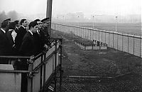 World & Travel: History: 1961 Construction of Berlin Wall barrier, Berlin, Germany