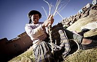 World & Travel: Cusco Inca rope bridge, Apurimac Canyon, Cuzco Province, Peru
