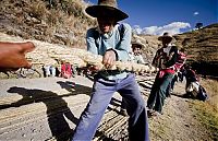 World & Travel: Cusco Inca rope bridge, Apurimac Canyon, Cuzco Province, Peru