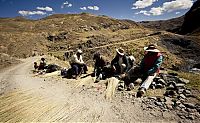 World & Travel: Cusco Inca rope bridge, Apurimac Canyon, Cuzco Province, Peru