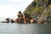 World & Travel: Murmansk light cruiser shipwreck, Russian Navy, Severodvinsk, Arkhangelsk Oblast, Russia