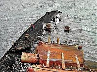 World & Travel: Murmansk light cruiser shipwreck, Russian Navy, Severodvinsk, Arkhangelsk Oblast, Russia