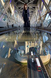 World & Travel: Tower Bridge walkway, London, England, United Kingdom