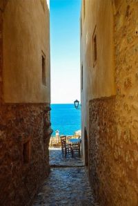 World & Travel: Monemvasia town, Peloponnese, Laconia, Greece