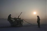 World & Travel: Limestone quarry, Minya, Egypt