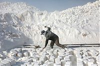 World & Travel: Limestone quarry, Minya, Egypt