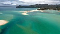 World & Travel: Awaroa Bay beach, Abel Tasman National Park, New Zealand, South Pacific Ocean