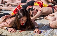 World & Travel: Protest against bull fighting, Madrid, Spain