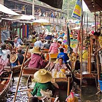 World & Travel: Floating market, Damnoen Saduak, Ratchaburi Province, Thailand