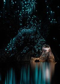 World & Travel: Waitomo Glowworm Caves, Waitomo, North Island, New Zealand