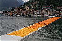 World & Travel: Floating piers, Lake Iseo, Lombardy, Italy